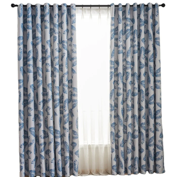 European Modern printing shade curtains for the living room