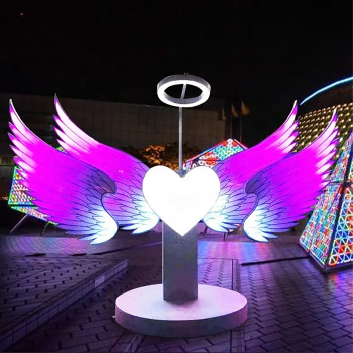Support customized big angel wings/neon angel wings/led illuminate neon angel wings for sale