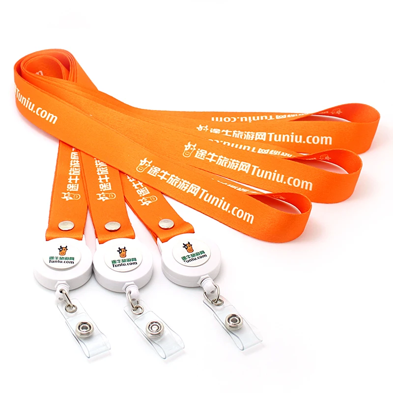 Sports Brand Card Holder Lanyard Sublimation Blank Mobile Phone Key Work Permit Factory Yoyo Retractable Badge Lanyard