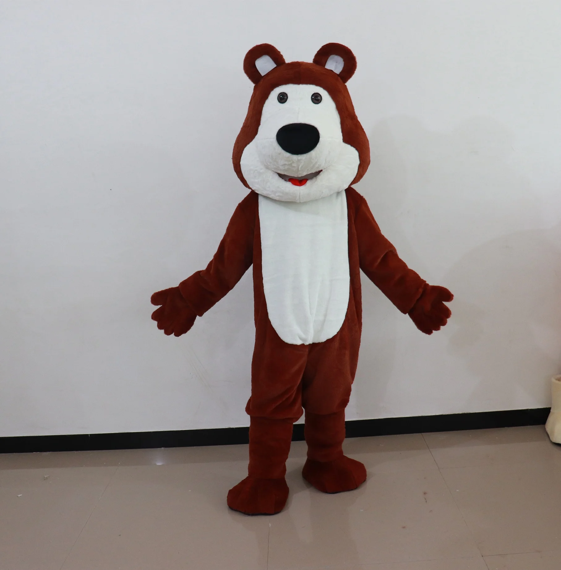 Funtoys MOQ 1 PCS cartoon Masha bear mascot costume fancy dress cosplay apparel adults TV & Movie Costumes for party
