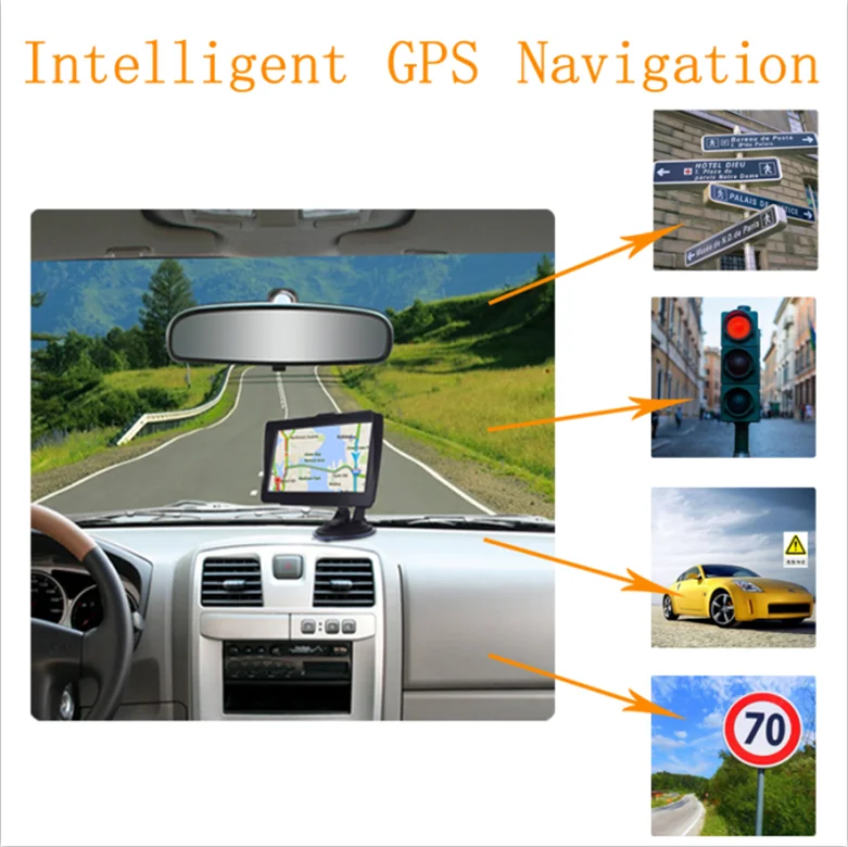 Comes with sun visor 7 inch touch screen car navigation car DVD multimedia truck car GPS navigation