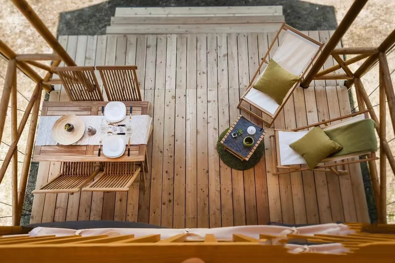 Outdoor luxury resort hotel loft safari tent house double-layer glamping tent