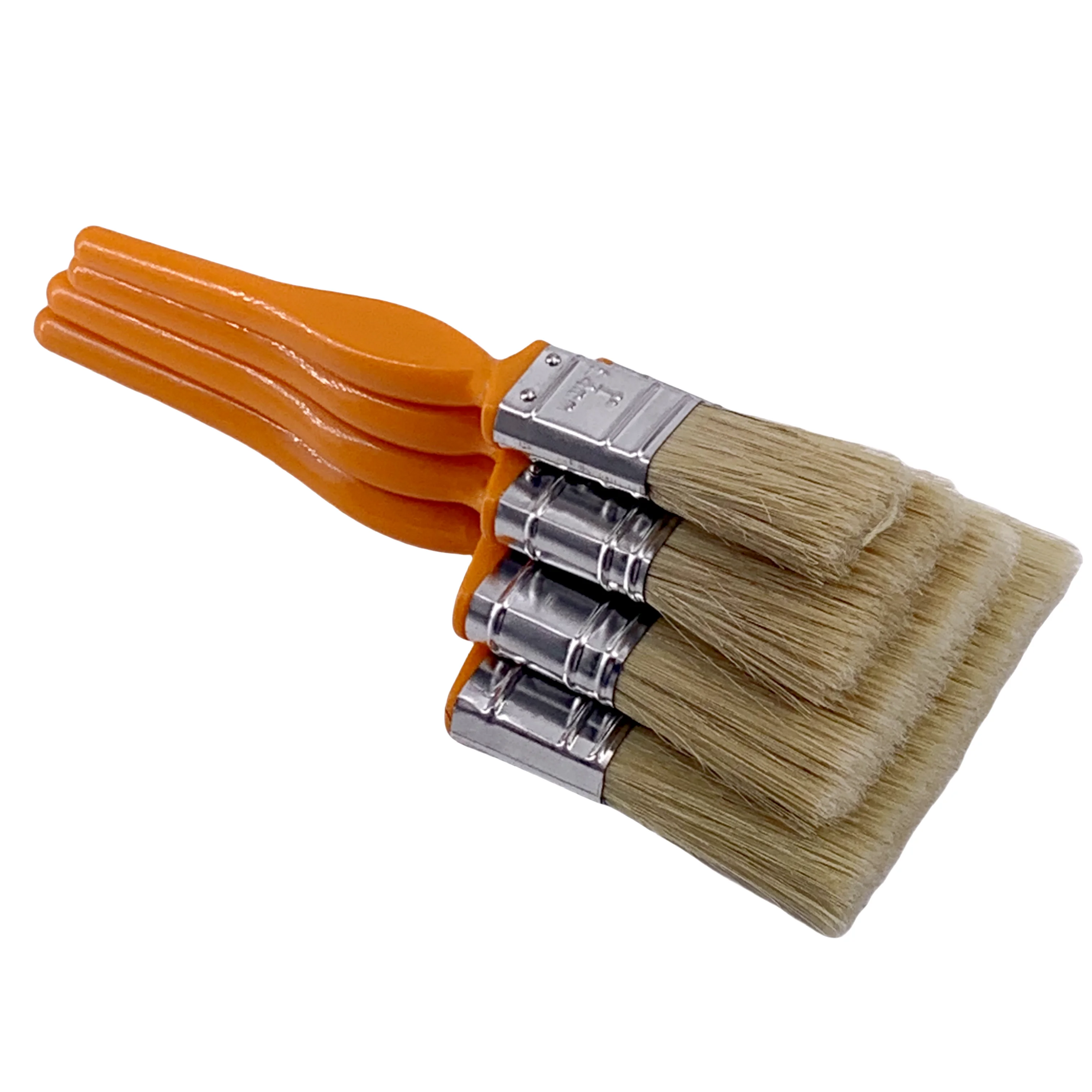 2024 High-Grade and Low Price New Bristle Brush Orange Plastic Handle Paint Brush for House Decoration
