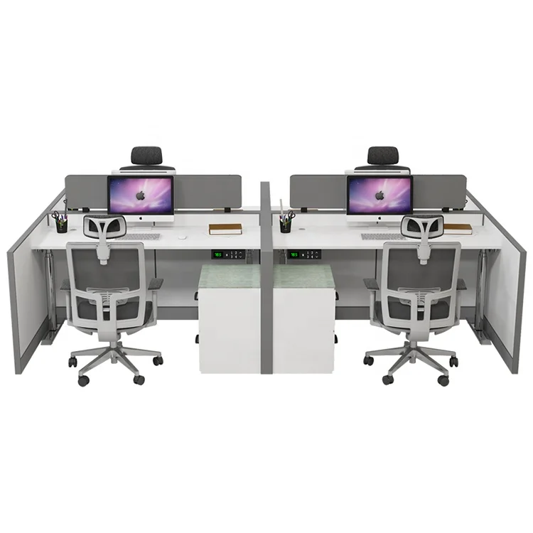 Ergonomic organizer workstation desk office furniture electric standing desk call center cubicle