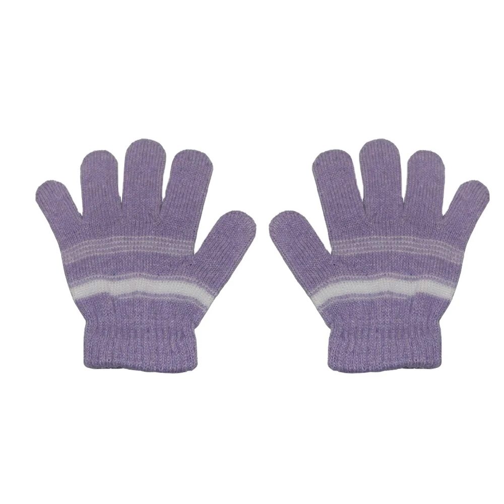 Factory Direct Wholesale Children Kids Ski Color Customized  Knitted MagicGloves