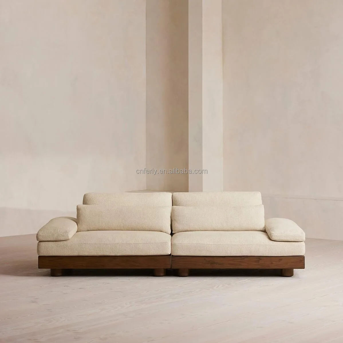 FERLY Hot Sale Luxury Living Room White Sofa Home Furniture Sectional Fabric Living Room Two Seat Sofas