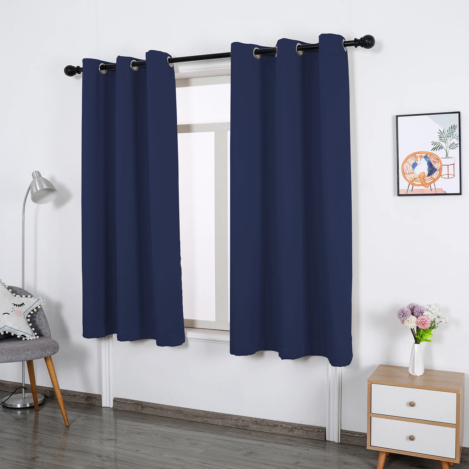 Customized Living Room Curtains, Manufacturers Grommets Drapes/Design Kitchen Cortinas