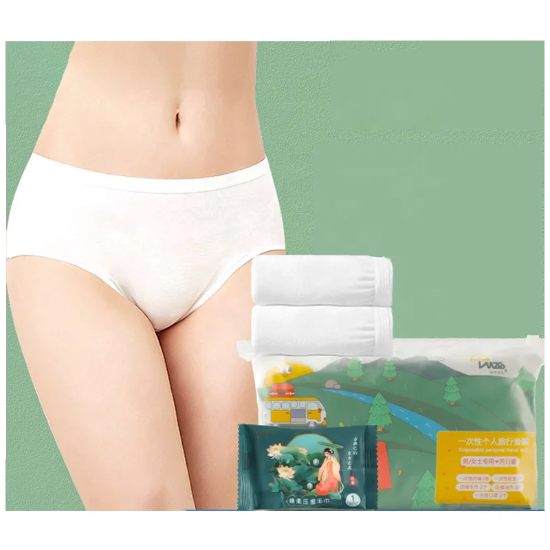 10 in 1 Travel Kit Compressed Bath Towel Facial Tablet disposable Underwear One-off Pillowcase, Compressed Towel set for Travel