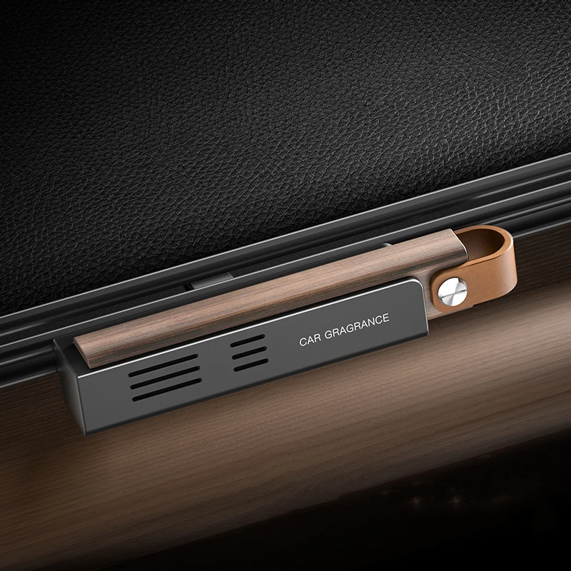 Car Use Air Purification Aromatherapy Diffuser Alloy Vehicle Mount Aroma Scents for All Cars Wood Material Solid Perfume for Car