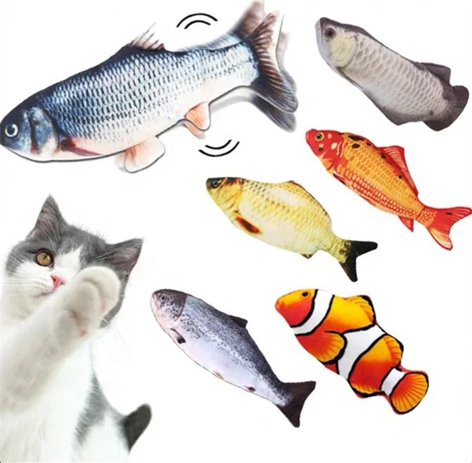 usb electric moving flippity catnip fish cat toy electric simulation Interactive fish toy for cat