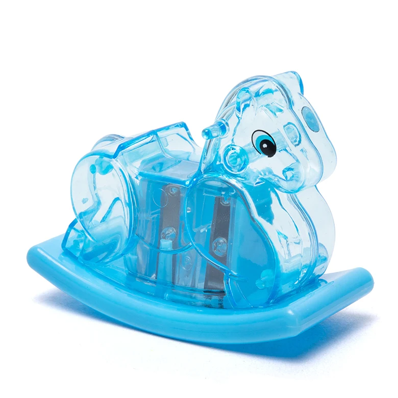 Запатентованная детская безопасная рекламная Подарочная дешевая Милая лошадка с двойным отверстием точилка для школьных детских карандашей