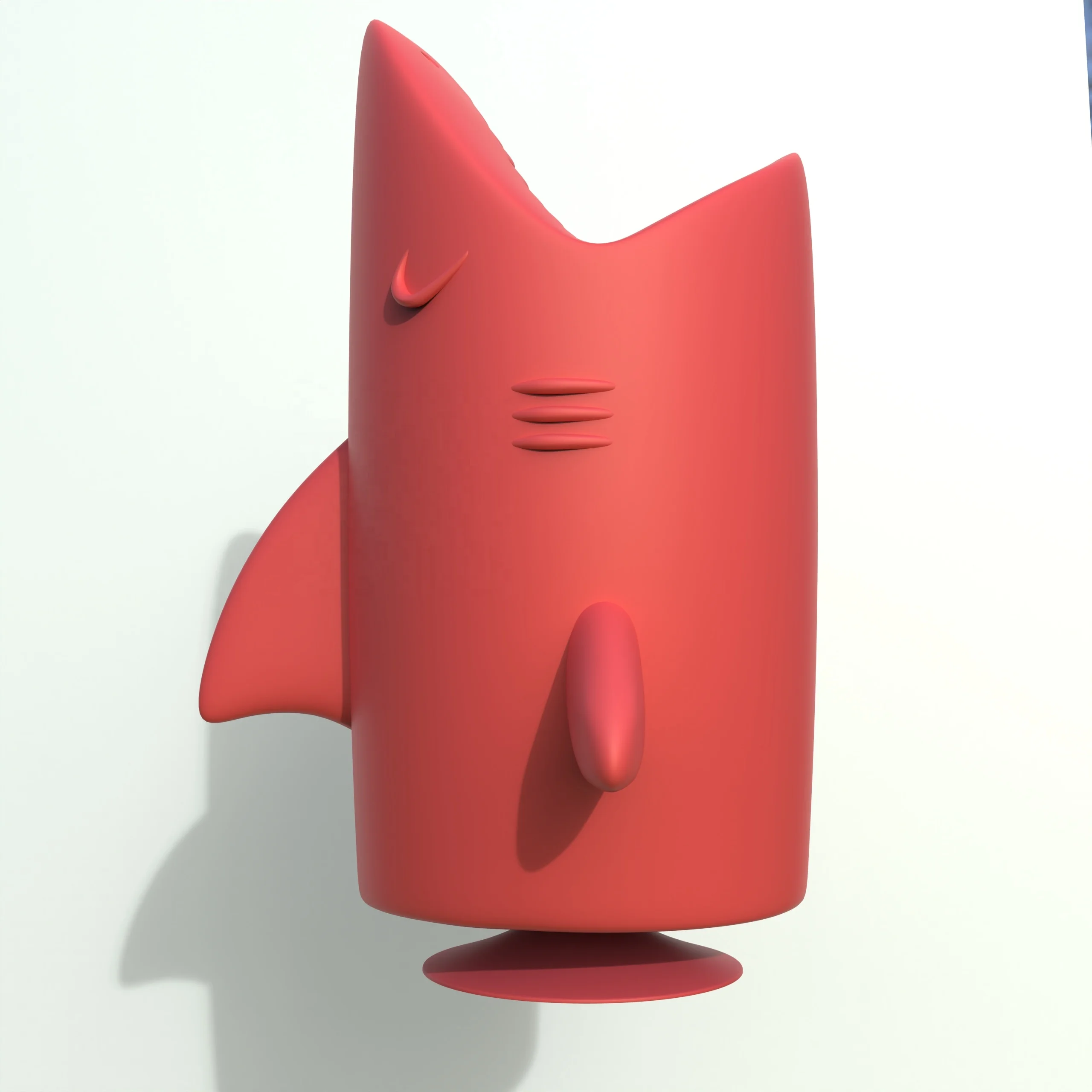 Creative design bathroom set shark shape silicone toothbrush holder