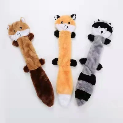 Funny Simulated Animal No Stuffing Dog Chew Toy with Squeakers Durable Stuffingless Plush Crinkle Zippypaws Pet Dog Squeak Toy