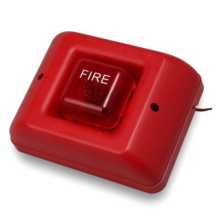 24VDC High Volume Loud Fire Alarm Strobe Sounder Firefighting Emergency Siren with Light