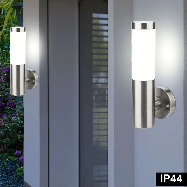 decorative waterproof stainless steel pipe cylinder e27 garden exterior led lights outdoor wall