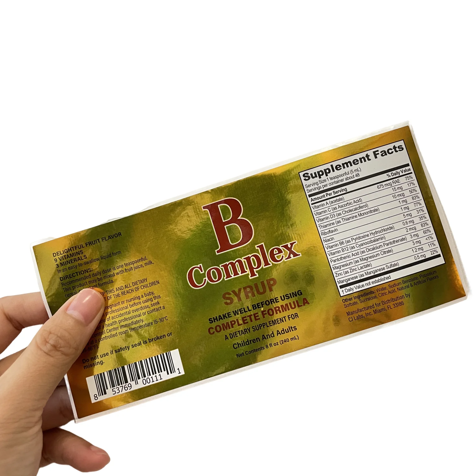 Customized printing dietary supplement facts #50 Silver BOPP waterproof vinyl packaging label stickers