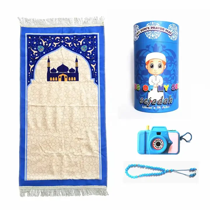 novelty muslim children prayer rug azan muslim prayer mat gift set turkish anatolian patchwork rugs