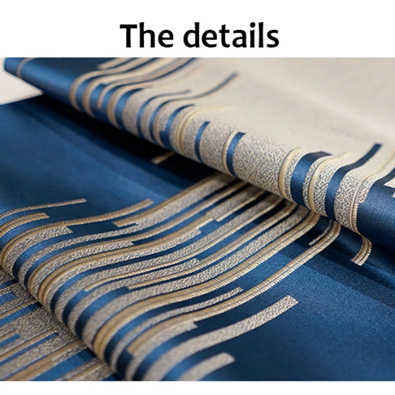 Triangle End Cotton Table Runner with Tassel Home Decorative Striped Table Top with shimmering Silk