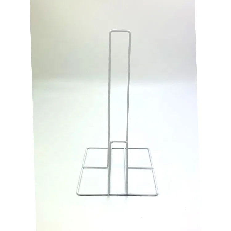 Wholesale nice price simple design metal wire standing tissue paper roll holder for kitchen toilet