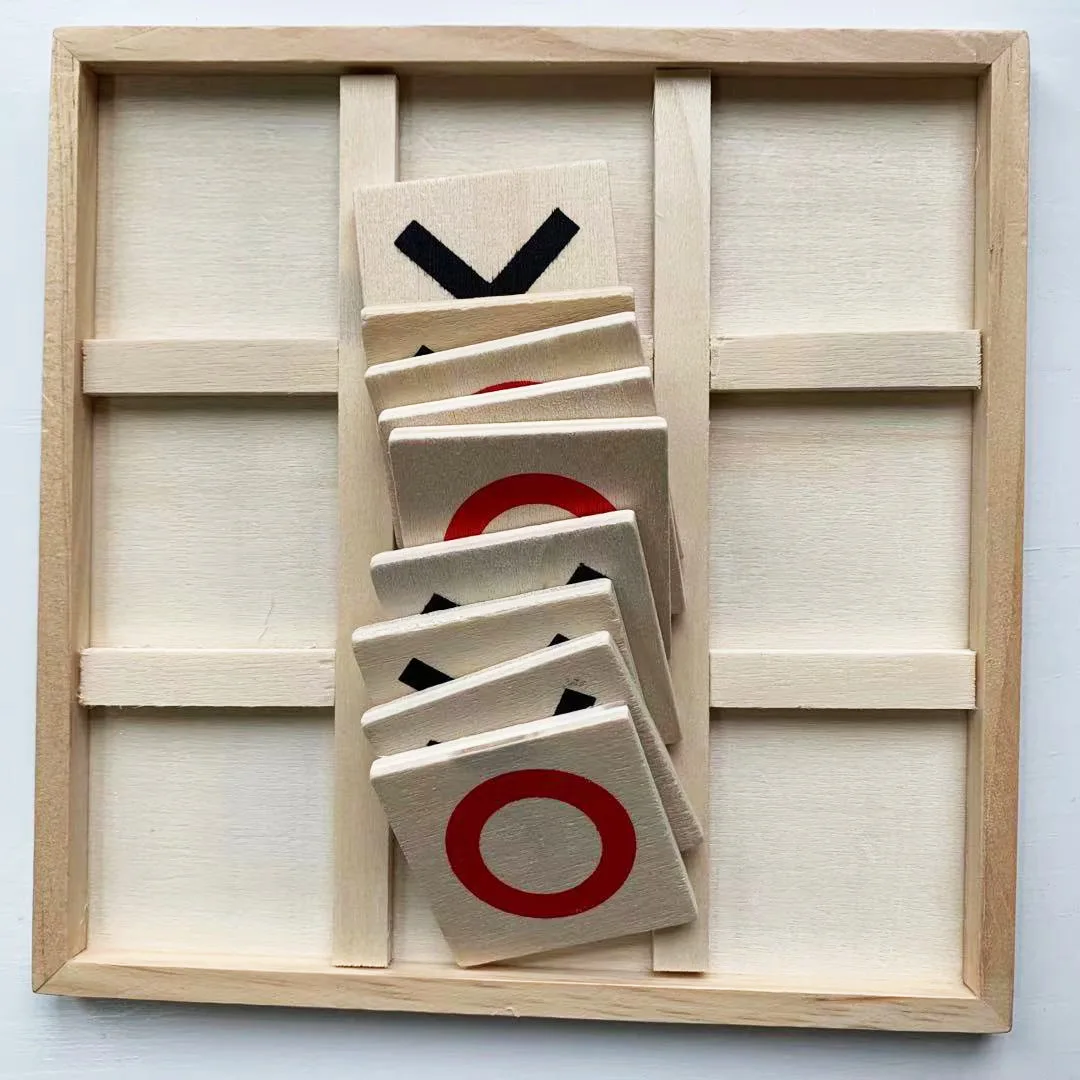 wooden travel sized tic tac toe -- Wooden OX