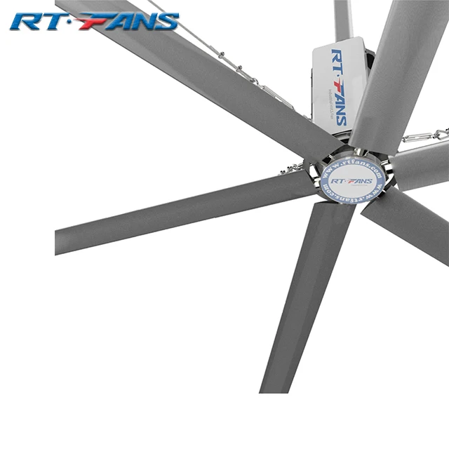 RTFANS HVLS вентилятор для большой вентиляции, большой промышленный потолочный вентилятор