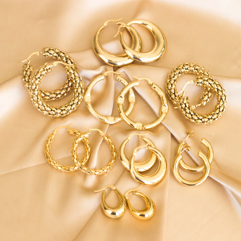 Серьги-кольца из нержавеющей стали