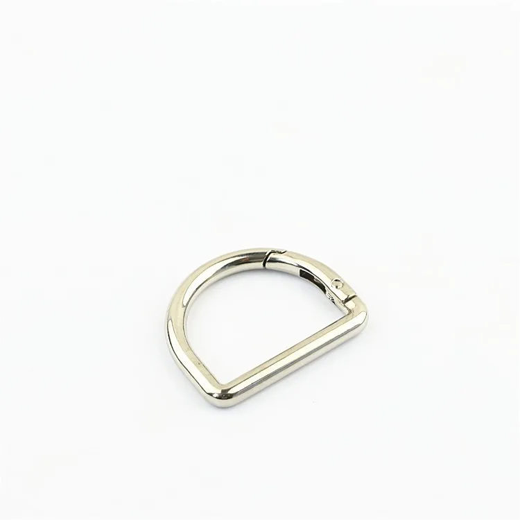 7colors 15-20-25-32mm spring opened d ring belt buckle handbag hardware metal d-ring for bags strap