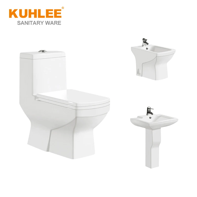 
Chaozhou ceramic outdoor wc spy toilet bowl cam watertank freestanding wash hand basin KL1023-3023 