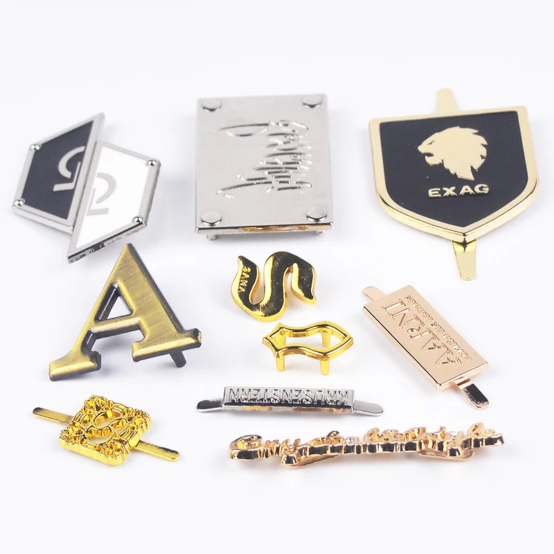 Factory Custom New Design Bag Label Hardware Metal Logo Plate Aluminum Labels For Bags