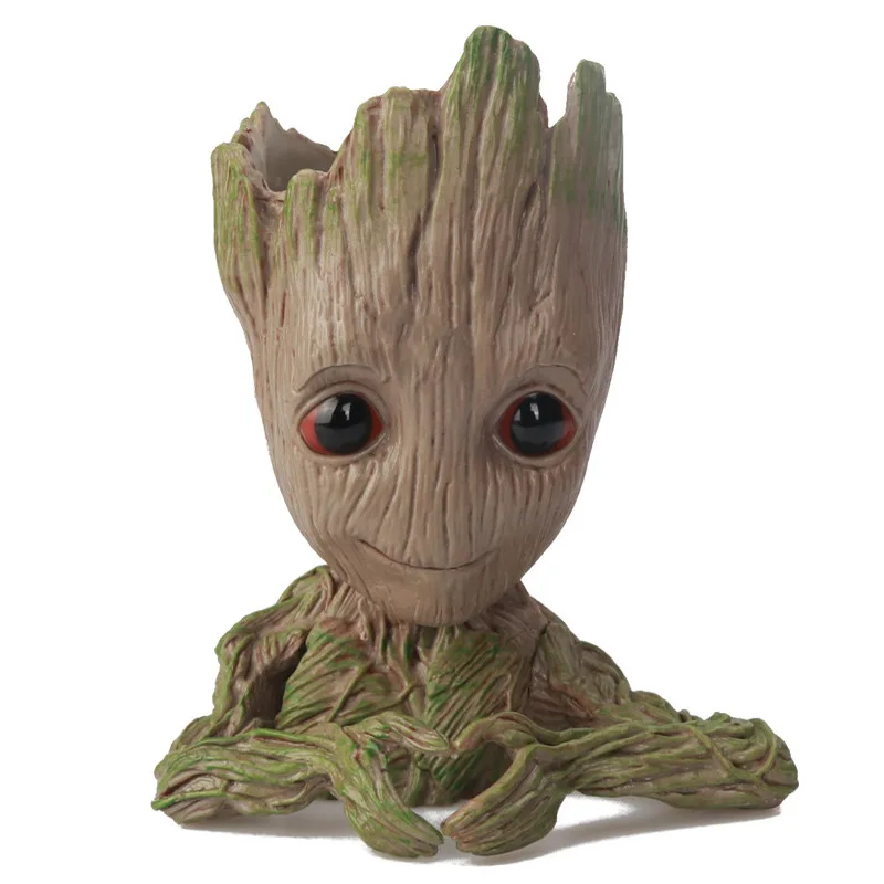 XRH Groot Toy Hand Up Pen Flower Pot guardianes de la galaxia Action Figure Baby Groot Flower Pot