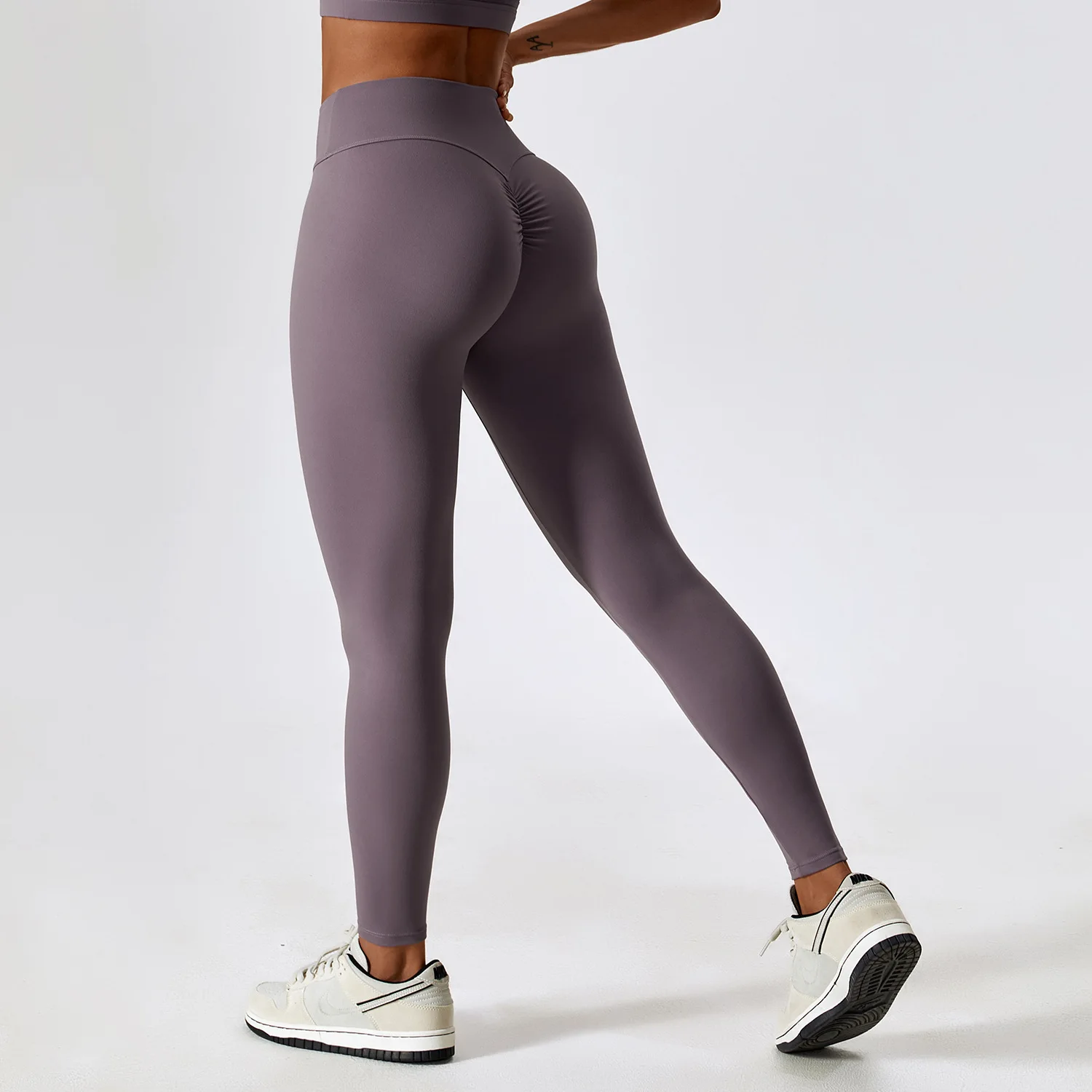 Women High Waist Tummy Control Stretchy Brushed Soft No Camel Toe Tight Booty Push Scrunch Butt Yoga Leggings