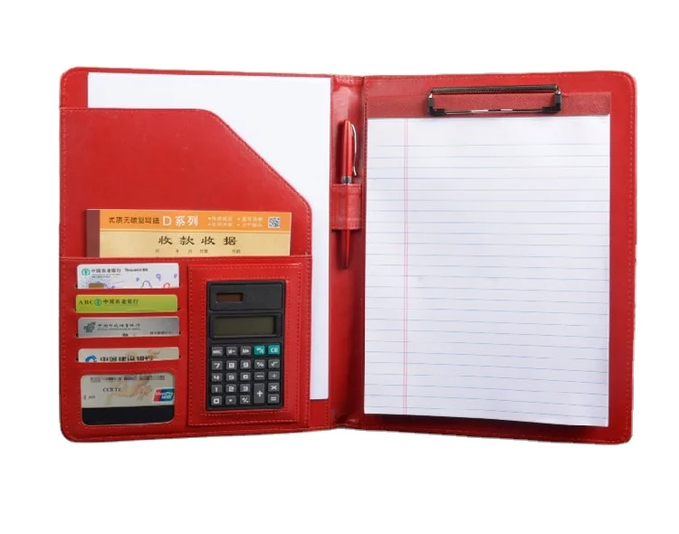 
New fashion PU Leather A4 Document Folder Portfolio padfolio Conference Signature folder 