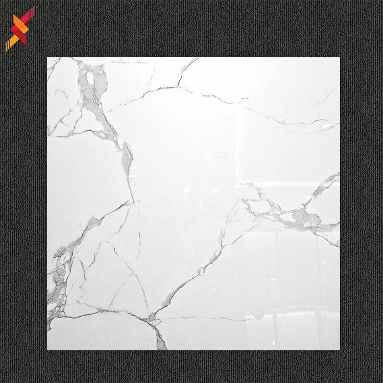 800 x 800mm Foshan bright white marble look glazed porcelain ceramic tiles bathroom wall and floor tile