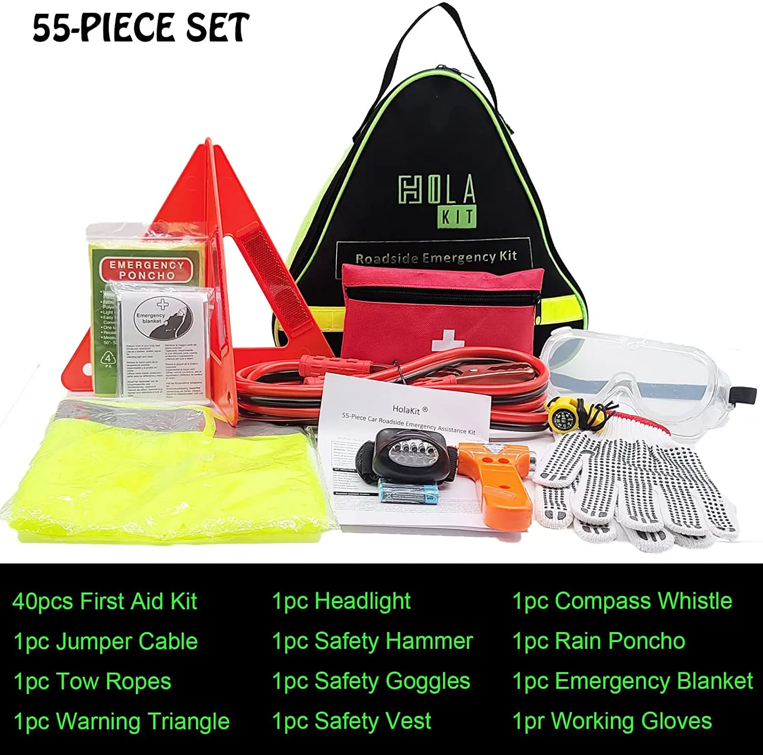 emergency car kit with tire inflator emergency stuff for car food to keep in your car for emergencies