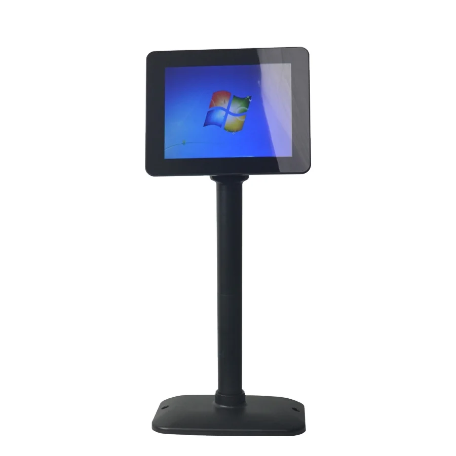 Height Adjustable 8 Inch TFT LCD USB VGA HDMIed Rear Screen Customer Display for POS
