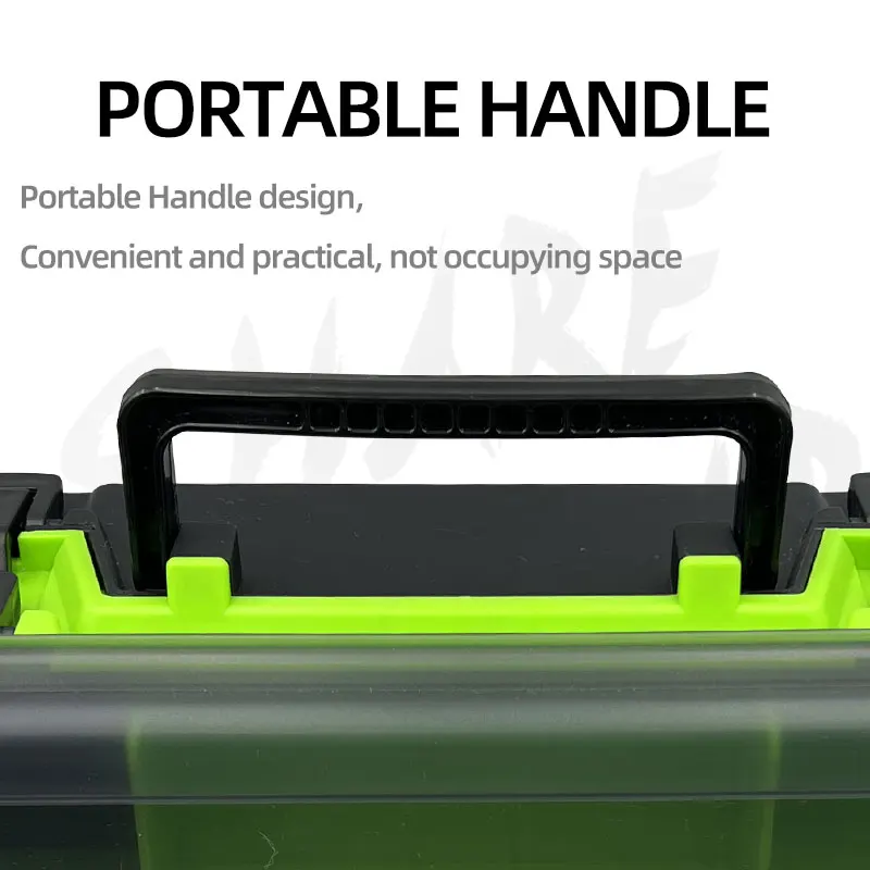 Double Layer Tackle Lure Box with Adjustable Dividers Multifunction  Outdoor Fishing Large Capacity Storage Fishing Tool Box