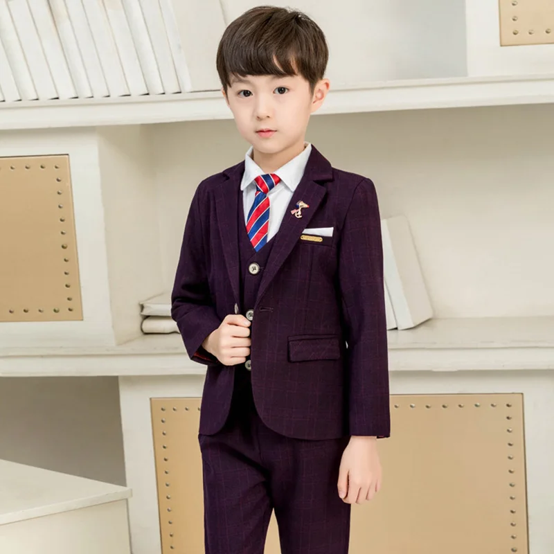 High quality Kid Boy Formal Wear Boys 3 Piece Suit with Vest and Pants