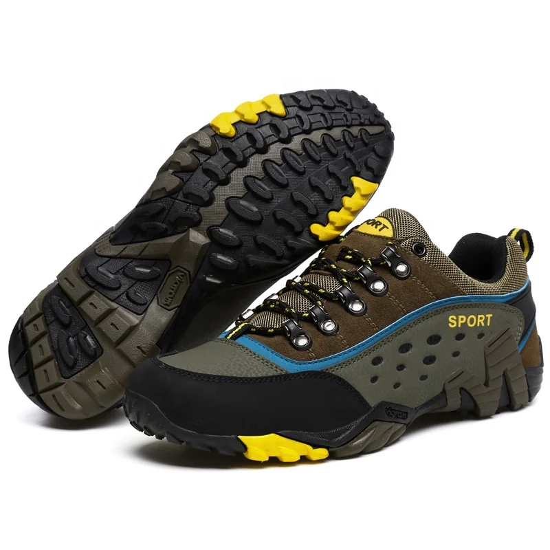 Competitive Price PU Leather Outdoor Hiking Shoes Men 11