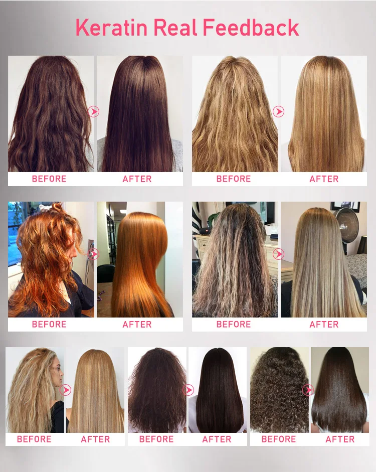 Wholesale Price OEM Formaldehyde Free Hair Smooth Brazilian Keratin Shampoo Straightening Hair Treatment for Curly Hair