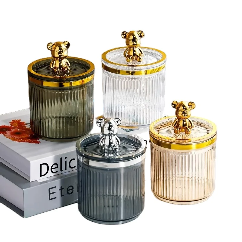 Portable Creative Cotton Swab Box Plastic Cosmetic Cotton Box Cosmetics Storage Box With Lid