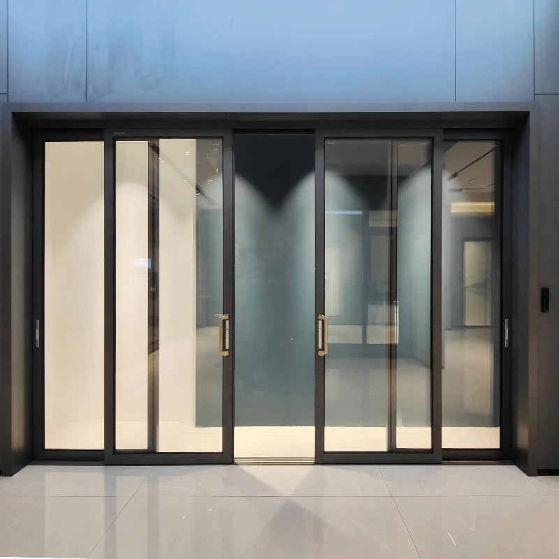 Hihaus new customized residential slim type aluminum glass sliding door design