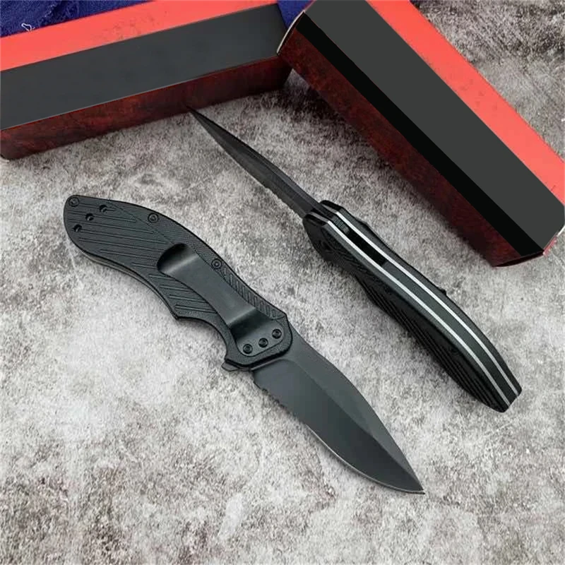 Clash 1605 Nylon wave fibre Handle Pocket Knife Camping EDC Hunting Tactical Folding Knives