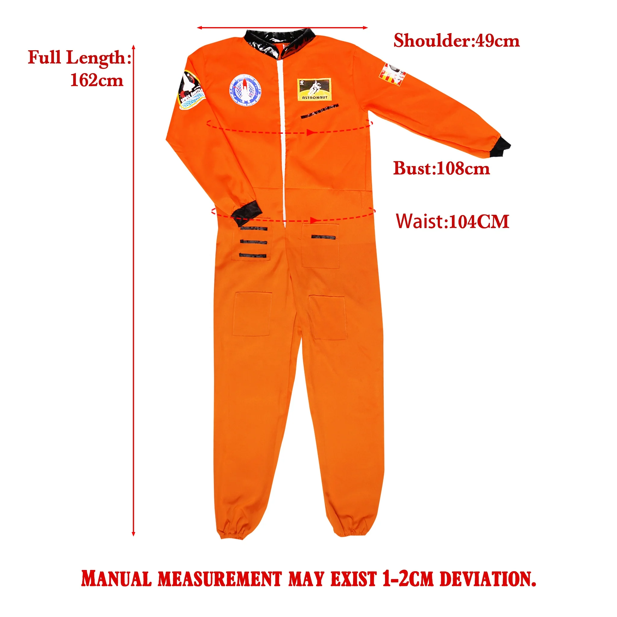 RTS halloween costume for adult orange spaceman suit white astronaut costume