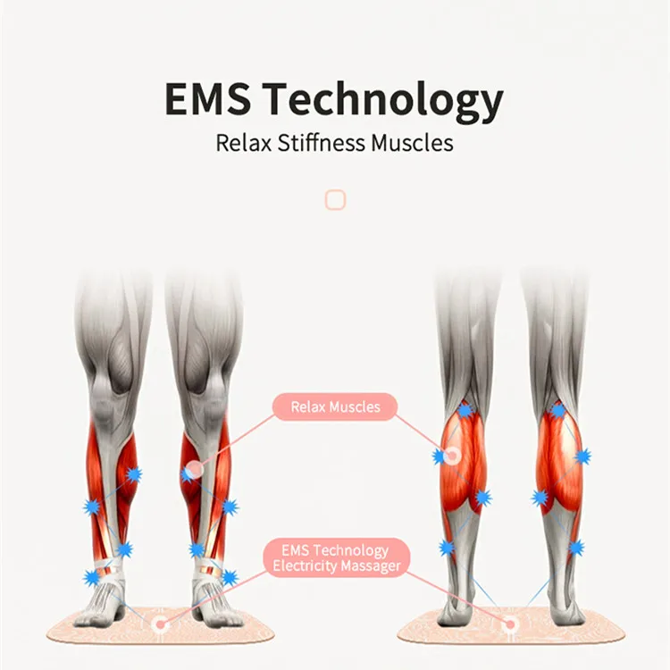 
Amazon Hot selling electric ems foot massage portable simulator for body relaxation 