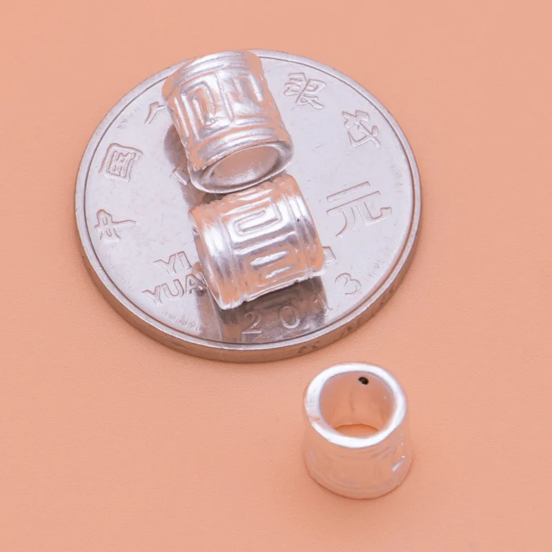 CYP056 Sterling Silver Crimping Beads Findings For Jewelry Making Bulk 925 Tube Slider Bead For Bracelet