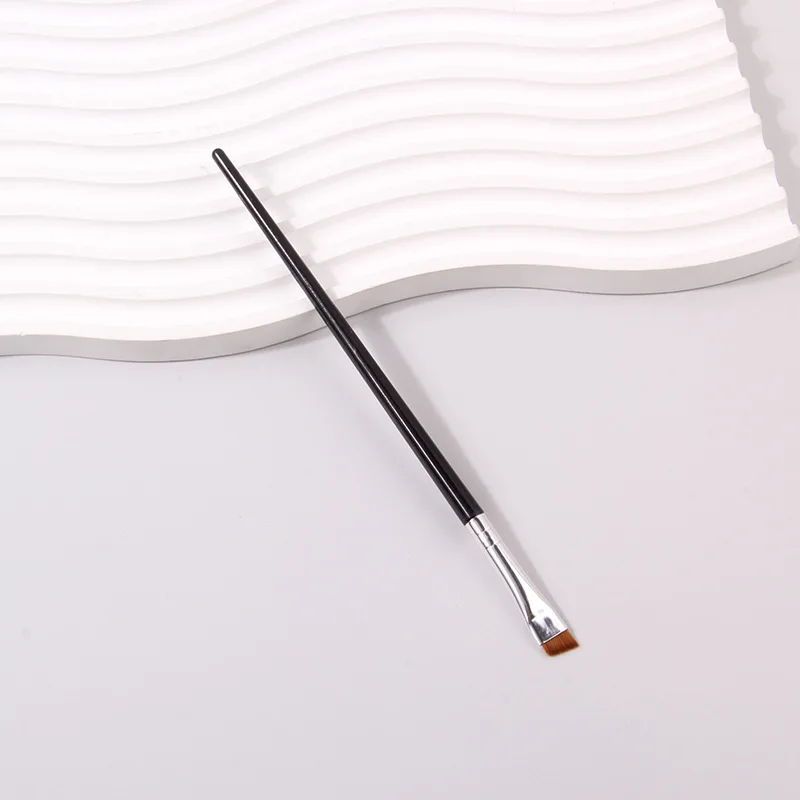 1pc single  thin perfect cutting Tint flat private label eyeliner Blade Ultra Fine Flat knife brush thin angled eyebrow brush