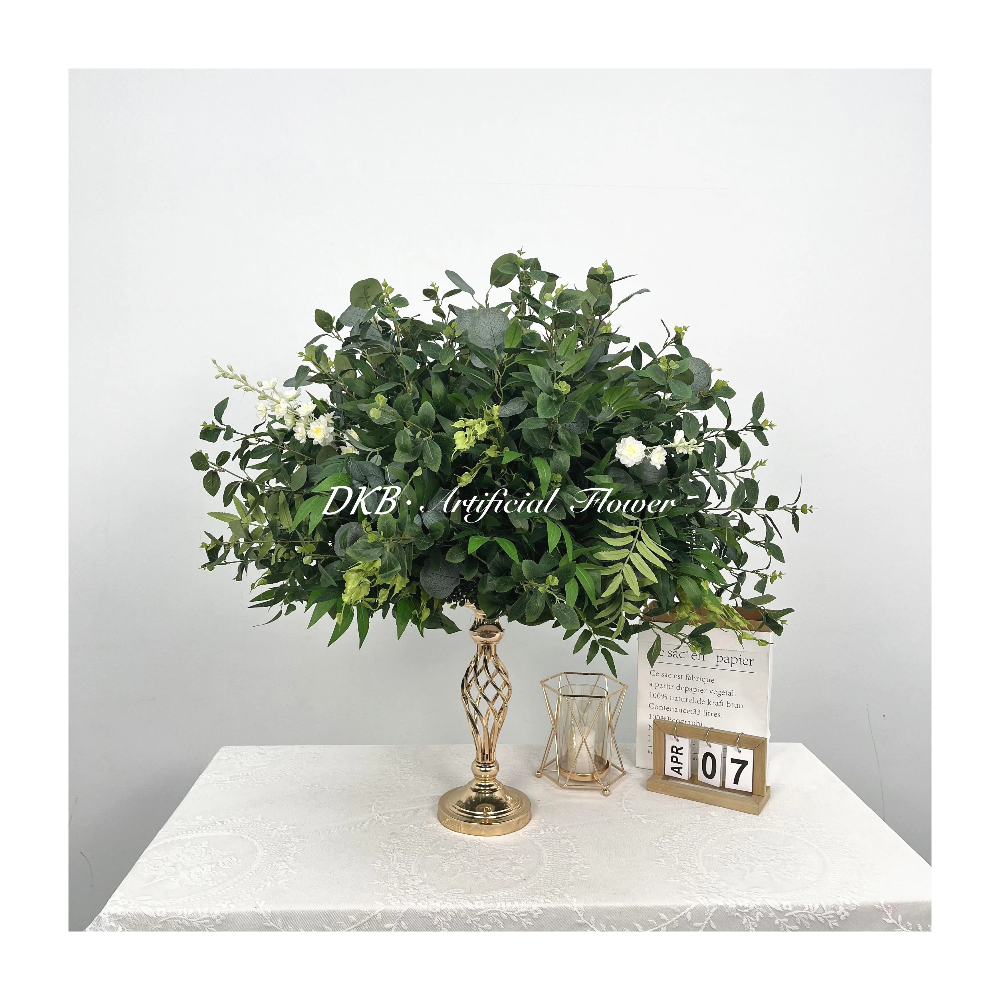 DKartificial factory wholesale best selling product wedding green flower ball centerpiece buy artificial flower ball