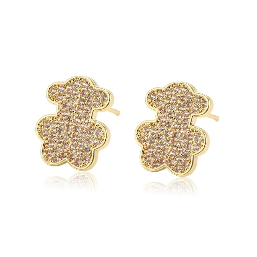 E-1476 xuping jewelry brand earings little bear cute girls diamond niche designer fashion elegant earring  EU restricted sale