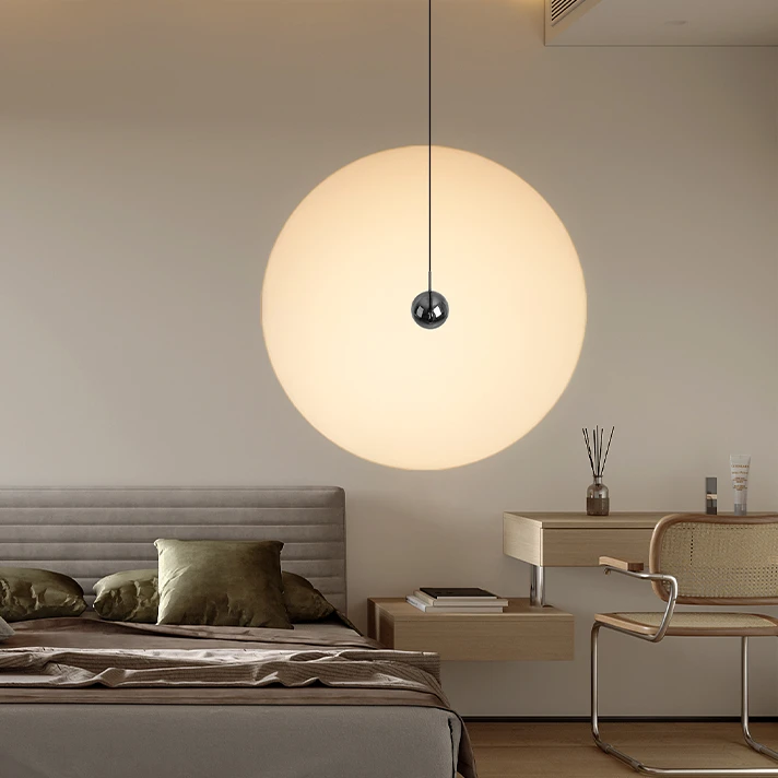 Aisilan 2024 hotel antique belt minimalist chandelier adjustable beaded design chrome ball pendant lights