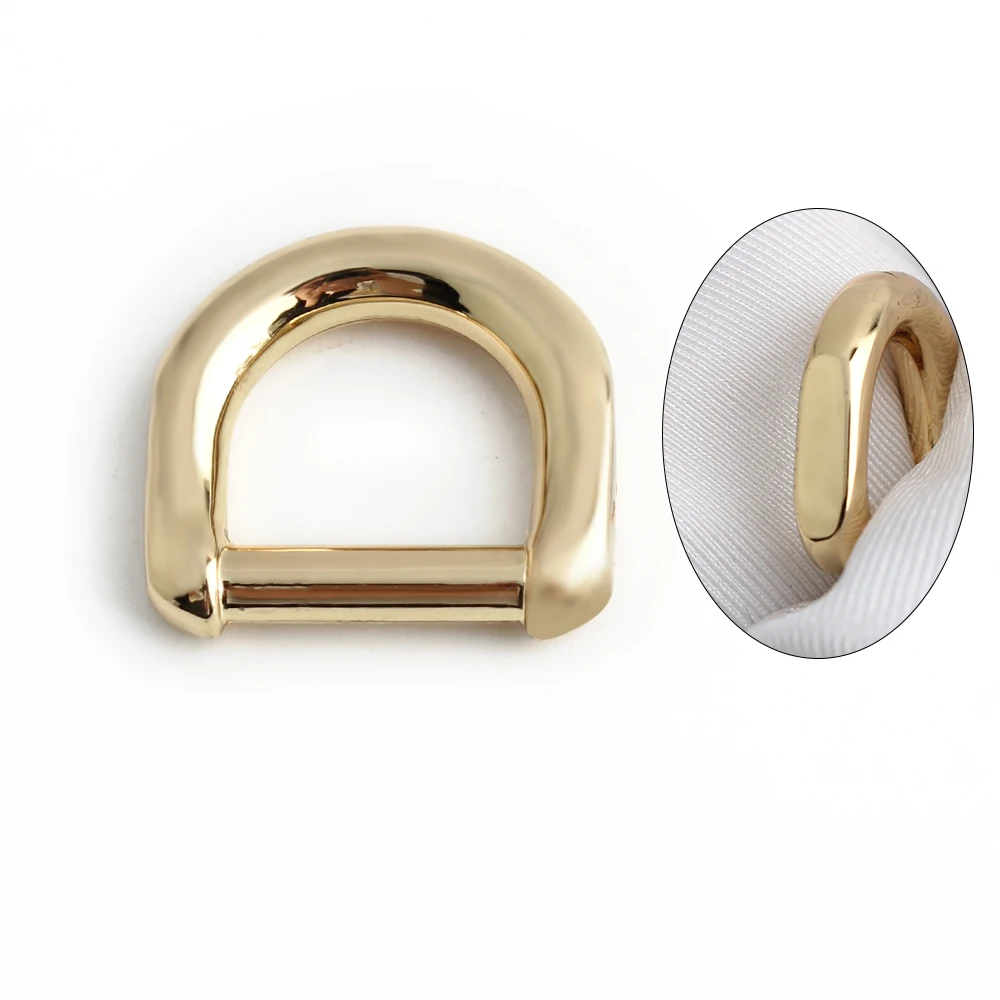 Nolvo World 35mm Triangle Brass Black Matt Flat Metal Heavy Duty D Rings Buckle Welded D Shape Loop With Screw Strap Connector